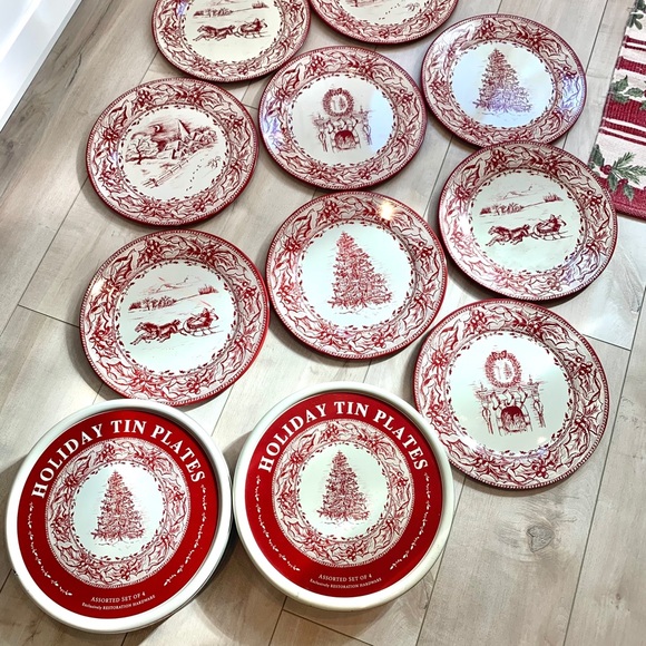 RH Vintage Holiday Charger Set of three. For dining room table/display - Picture 4 of 5